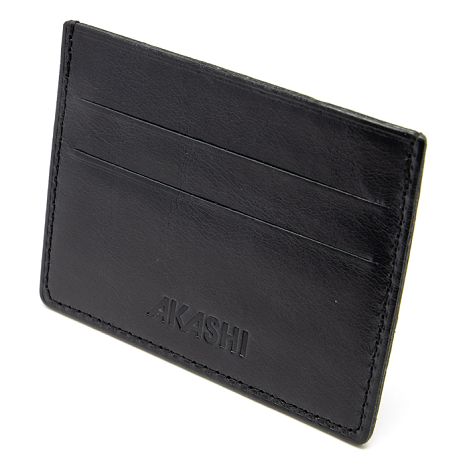  PORTE-CARTES HORIZONTAL AVEC OU SANS ANTI-RFID  EN CUIR VERITABLE