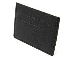 PORTE-CARTES HORIZONTAL AVEC OU SANS ANTI-RFID EN SIMILI-CUIR NOI