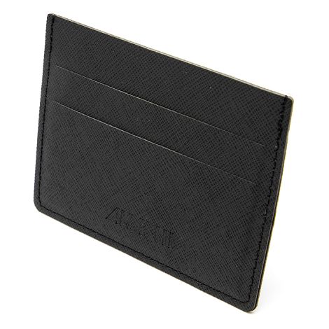  PORTE-CARTES HORIZONTAL AVEC OU SANS ANTI-RFID EN SIMILI-CUIR NOI