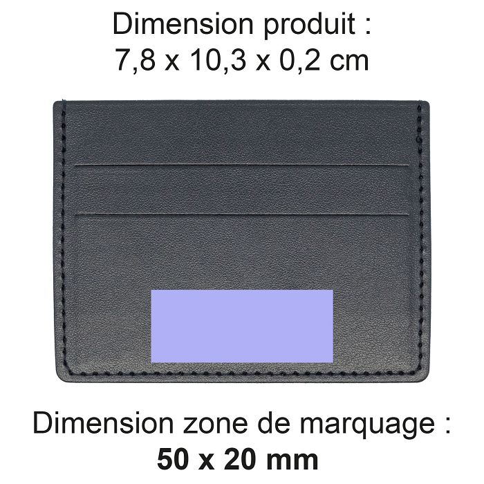  PORTE-CARTES HORIZONTAL AVEC OU SANS ANTI-RFID EN SIMILI-CUIR LIS