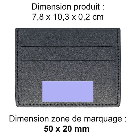  PORTE-CARTES HORIZONTAL AVEC OU SANS ANTI-RFID EN SIMILI-CUIR LIS