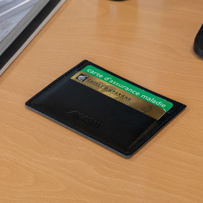  PORTE-CARTES HORIZONTAL AVEC OU SANS ANTI-RFID EN SIMILI-CUIR LIS
