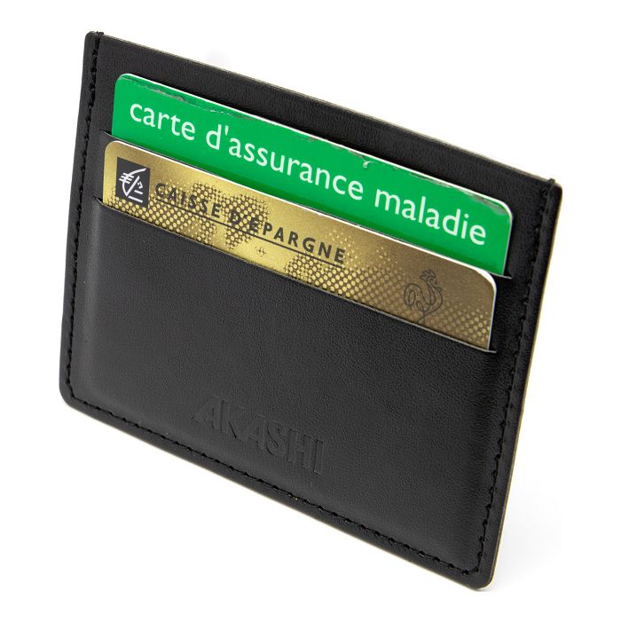  PORTE-CARTES HORIZONTAL AVEC OU SANS ANTI-RFID EN SIMILI-CUIR LIS