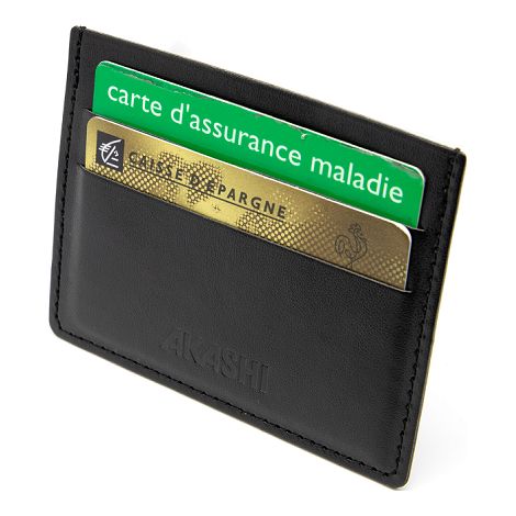  PORTE-CARTES HORIZONTAL AVEC OU SANS ANTI-RFID EN SIMILI-CUIR LIS
