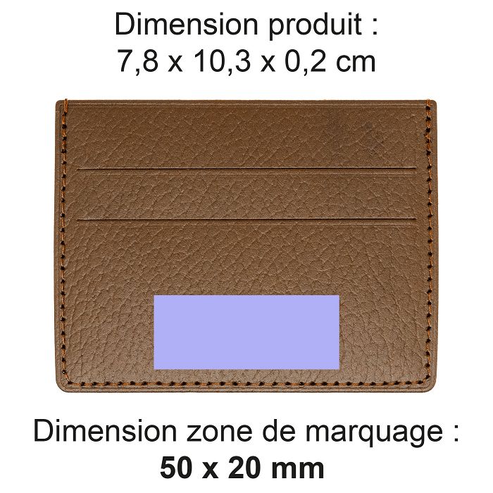  PORTE-CARTES HORIZONTAL AVEC OU SANS ANTI-RFID EN SIMILI-CUIR LIS
