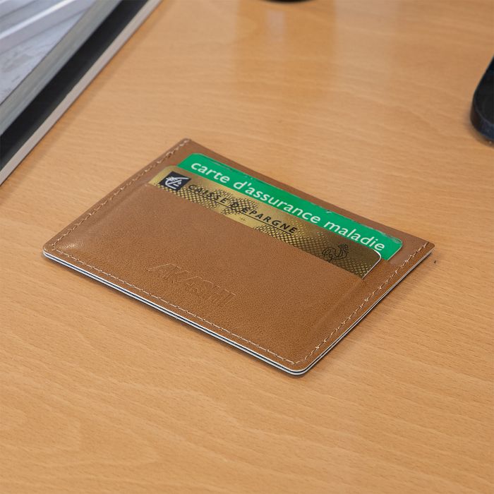  PORTE-CARTES HORIZONTAL AVEC OU SANS ANTI-RFID EN SIMILI-CUIR LIS
