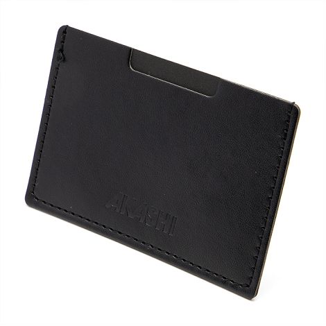  PORTE CARTE SIMPLE EN SIMILI-CUIR LISSE NOIR