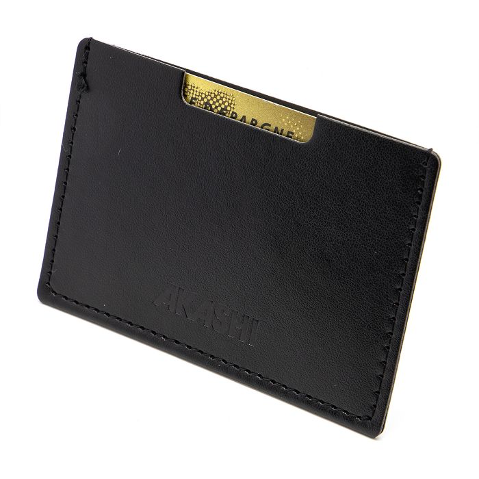  PORTE CARTE SIMPLE EN SIMILI-CUIR LISSE NOIR