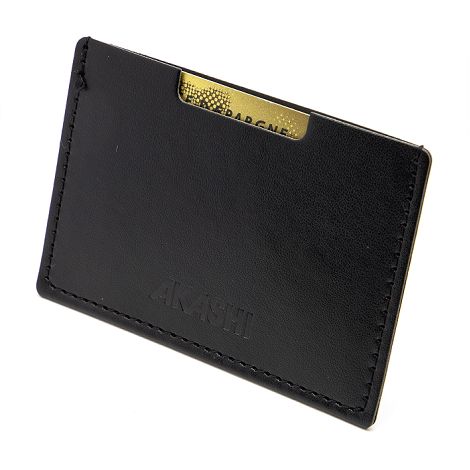  PORTE CARTE SIMPLE EN SIMILI-CUIR LISSE NOIR