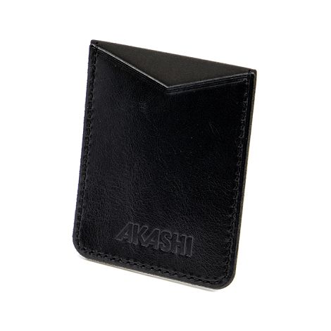  PORTE-CARTE POUR SMARTPHONE AVEC ADHESIF 3M EN CUIR VERITABLE NOI