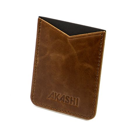  PORTE-CARTE POUR SMARTPHONE AVEC ADHESIF 3M EN CUIR VERITABLE MAR