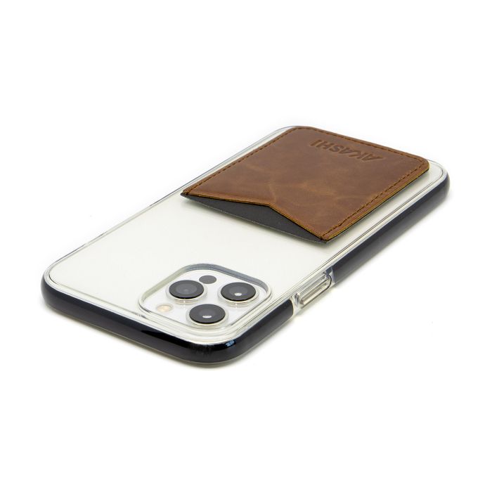  PORTE-CARTE POUR SMARTPHONE AVEC ADHESIF 3M EN CUIR VERITABLE MAR