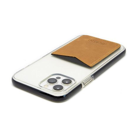  PORTE-CARTE POUR SMARTPHONE AVEC ADHESIF 3M EN CUIR VERITABLE MAR