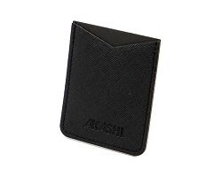 PORTE-CARTE POUR SMARTPHONE AVEC ADHESIF 3M EN SIMILI-CUIR NOIR G