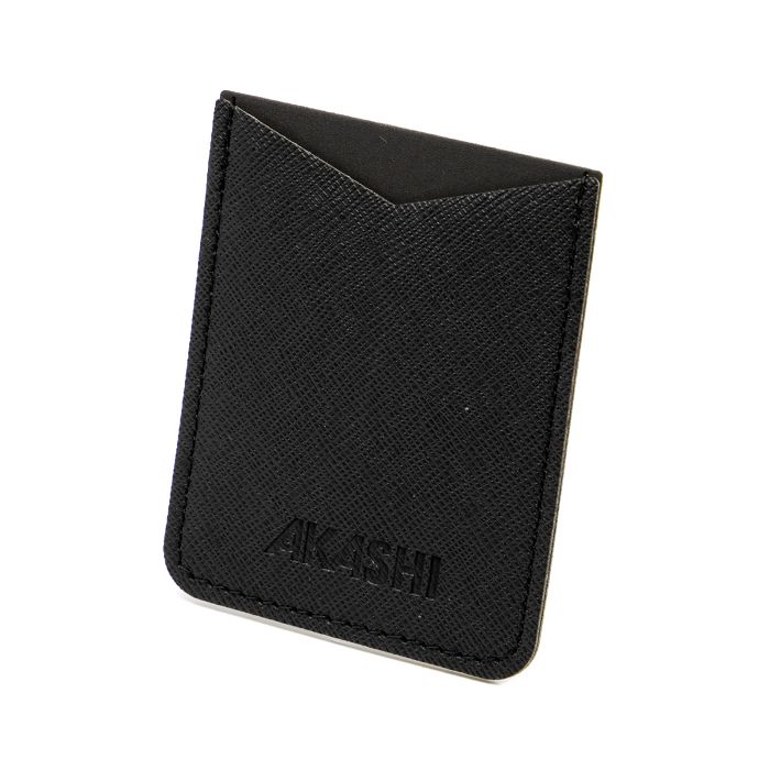  PORTE-CARTE POUR SMARTPHONE AVEC ADHESIF 3M EN SIMILI-CUIR NOIR G