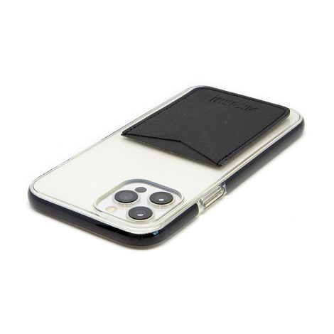  PORTE-CARTE POUR SMARTPHONE AVEC ADHESIF 3M EN SIMILI-CUIR NOIR G