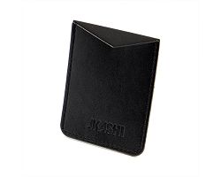 PORTE-CARTE POUR SMARTPHONE AVEC ADHESIF 3M EN SIMILI-CUIR LISSE 