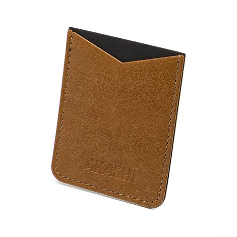  PORTE-CARTE POUR SMARTPHONE AVEC ADHESIF 3M EN SIMILI-CUIR LISSE 