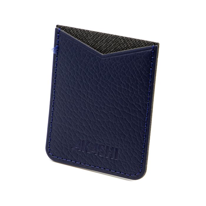  PORTE-CARTE POUR SMARTPHONE AVEC ADHESIF 3M CUIR RECYCLÉ BLEU MAR