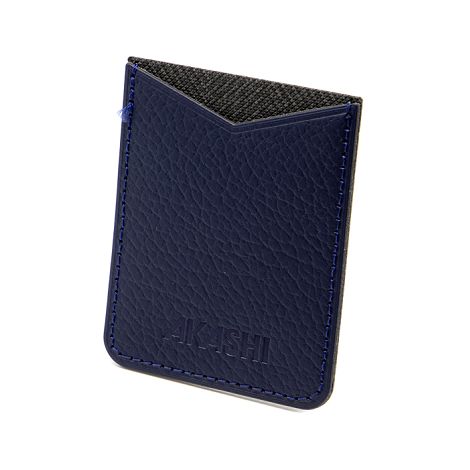  PORTE-CARTE POUR SMARTPHONE AVEC ADHESIF 3M CUIR RECYCLÉ BLEU MAR