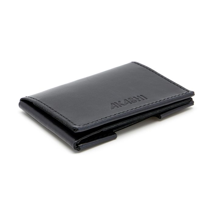  PORTE CARTE VOLET EN CUIR VERITABLE NOIR