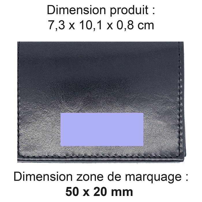  PORTE CARTE VOLET EN CUIR VERITABLE NOIR