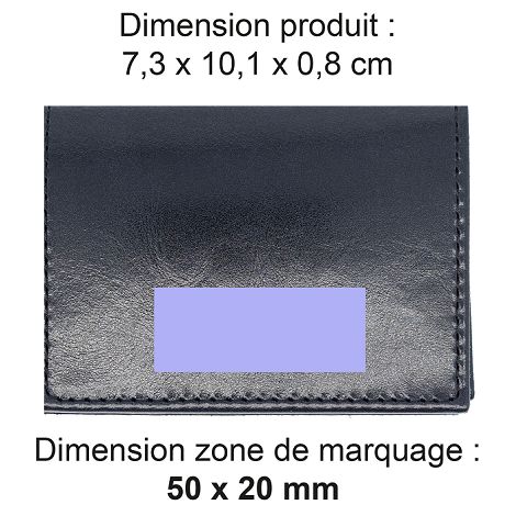  PORTE CARTE VOLET EN CUIR VERITABLE NOIR