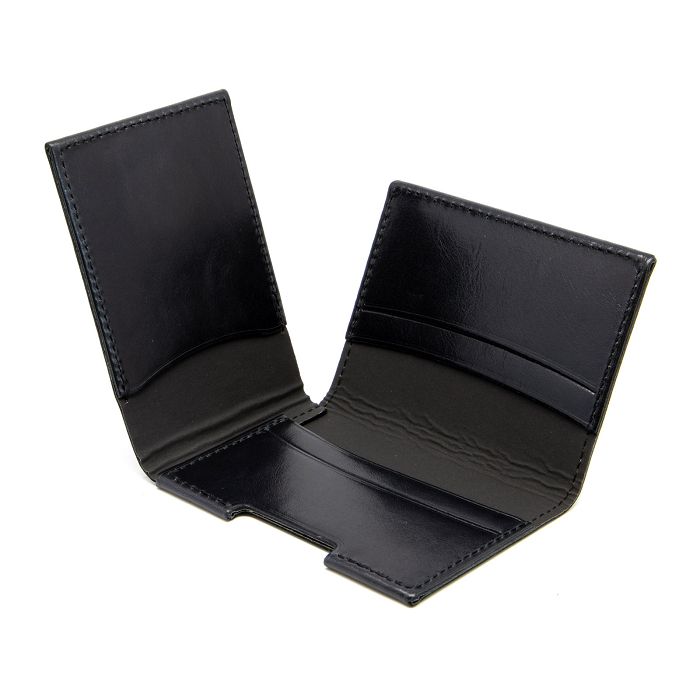  PORTE CARTE VOLET EN CUIR VERITABLE NOIR