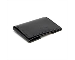 PORTE CARTE VOLET EN SIMILI-CUIR LISSE NOIR