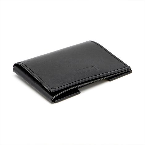  PORTE CARTE VOLET EN SIMILI-CUIR LISSE NOIR