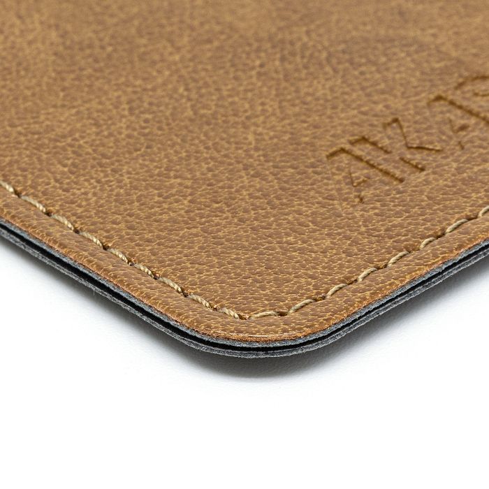  PORTE CARTE VOLET EN SIMILI-CUIR LISSE MARRON