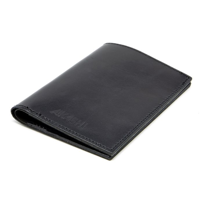  PORTEFEUILLE VERTICAL EN CUIR VERITABLE NOIR