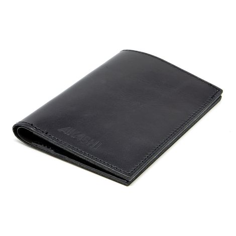  PORTEFEUILLE VERTICAL EN CUIR VERITABLE NOIR