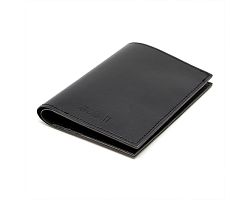 PORTEFEUILLE VERTICAL EN SIMILI-CUIR LISSE NOIR