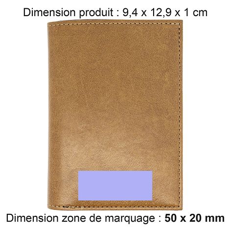  PORTEFEUILLE VERTICAL EN SIMILI-CUIR LISSE MARRON