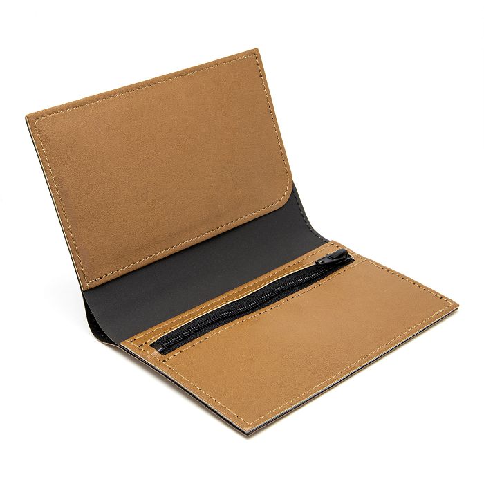  PORTEFEUILLE VERTICAL EN SIMILI-CUIR LISSE MARRON