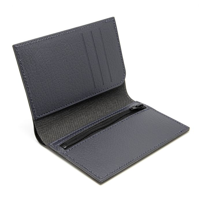  PORTEFEUILLE VERTICAL EN CUIR RECYCLÉ GRIS