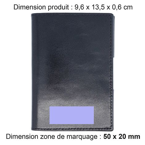  PORTE-PASSEPORT / CARTE GRISE / ASSURANCE EN CUIR VERITABLE NOIR