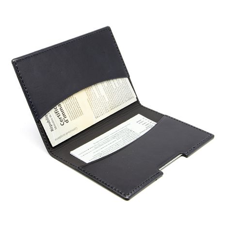  PORTE-PASSEPORT / CARTE GRISE / ASSURANCE EN CUIR VERITABLE NOIR