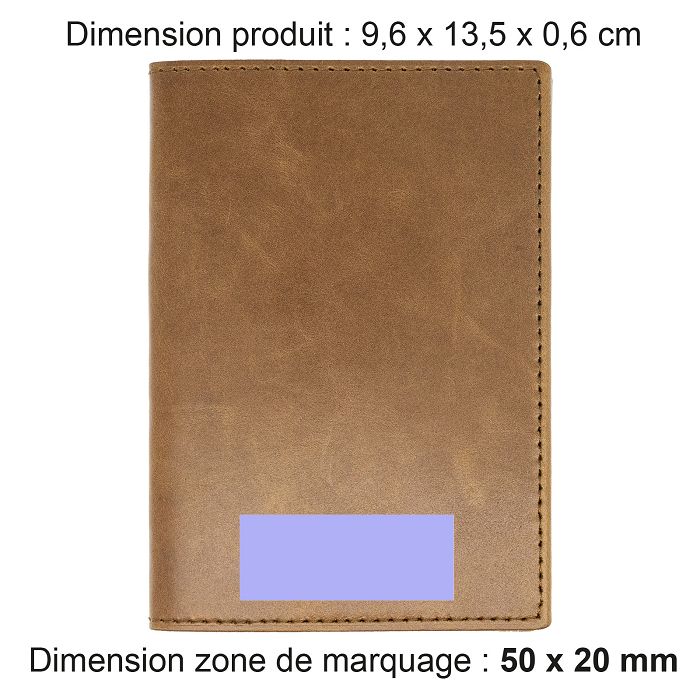 PORTE-PASSEPORT / CARTE GRISE / ASSURANCE EN CUIR VERITABLE MARRO