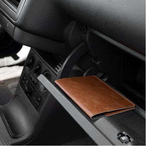  PORTE-PASSEPORT / CARTE GRISE / ASSURANCE EN CUIR VERITABLE MARRO