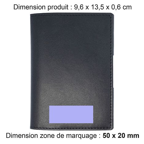  PORTE-PASSEPORT / CARTE GRISE / ASSURANCE  EN SIMILI-CUIR NOIR GR