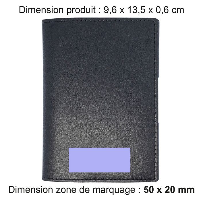  PORTE-PASSEPORT / CARTE GRISE / ASSURANCE  EN SIMILI-CUIR LISSE N