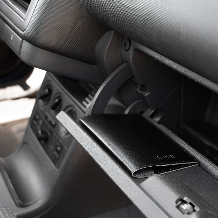  PORTE-PASSEPORT / CARTE GRISE / ASSURANCE  EN SIMILI-CUIR LISSE N