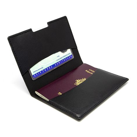  PORTE-PASSEPORT / CARTE GRISE / ASSURANCE  EN SIMILI-CUIR LISSE N