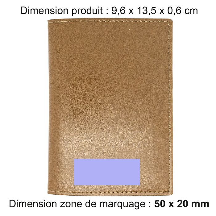  PORTE-PASSEPORT / CARTE GRISE / ASSURANCE  EN SIMILI-CUIR LISSE M