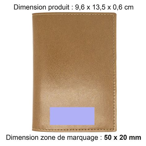  PORTE-PASSEPORT / CARTE GRISE / ASSURANCE  EN SIMILI-CUIR LISSE M
