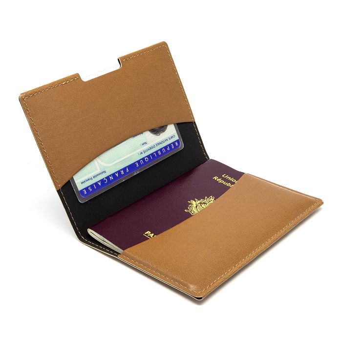  PORTE-PASSEPORT / CARTE GRISE / ASSURANCE  EN SIMILI-CUIR LISSE M