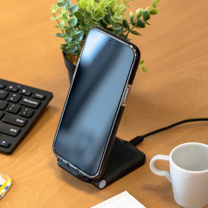  HOSON - CHARGEUR SANS FIL INDUCTION 15W STAND EN MATÉRIAUX RECYCL