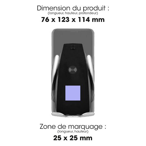  KONTAKUTO - SUPPORT VOITURE AUTOMATIQUE AVEC CHARGE RAPIDE SANS F